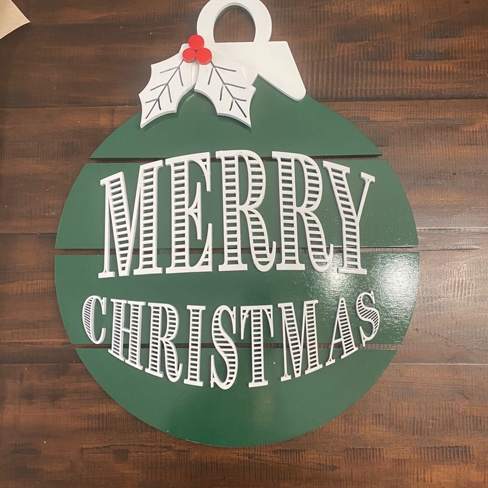 Wood door sign